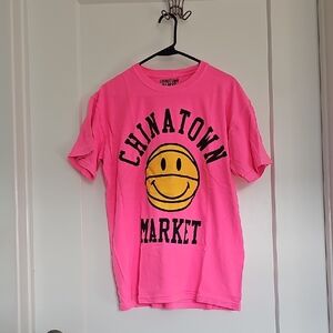 Chinatown Market Pink Smiley Face Tee